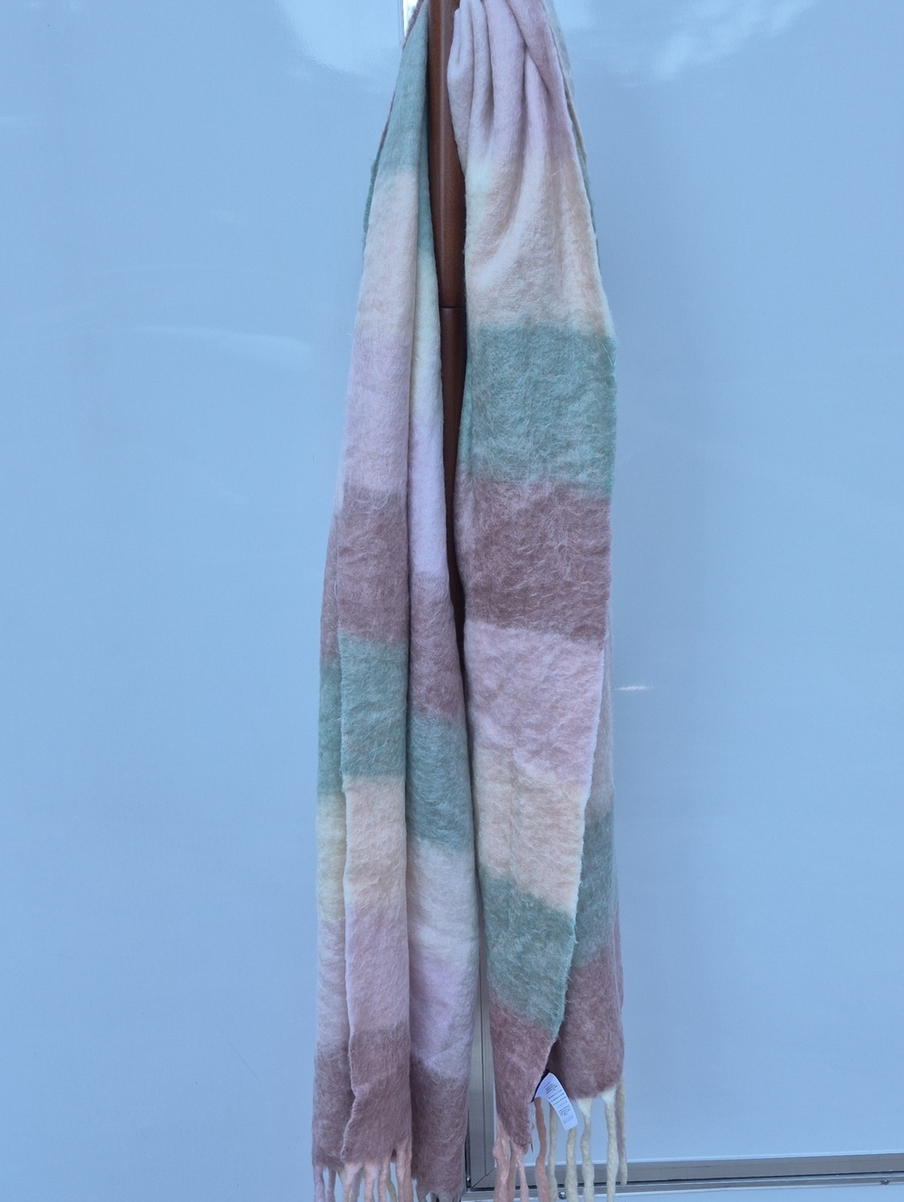 Madewell Pastel Striped Scarf in Mint, Pink & Cream